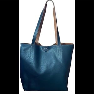 Black and Brown leather tote bag